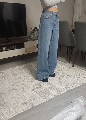 34 Beden Yepyeni wide kesim Jean.