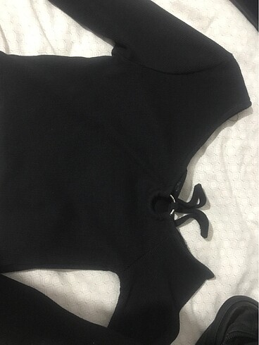 xs Beden Kafın tek kol crop