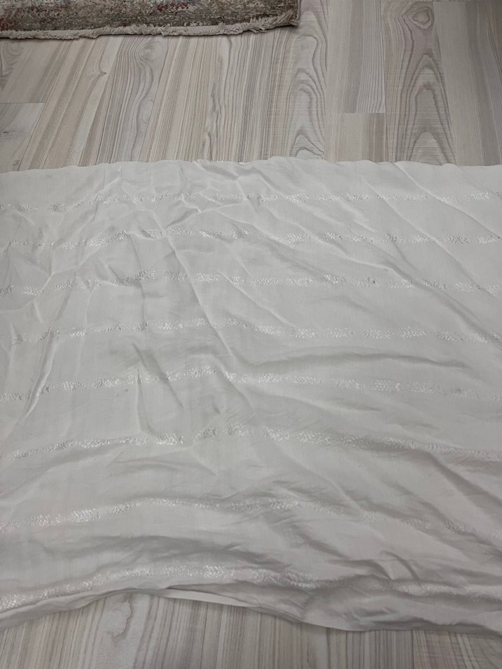 Beyaz Düz koltuk örtüsü - Görsel 2