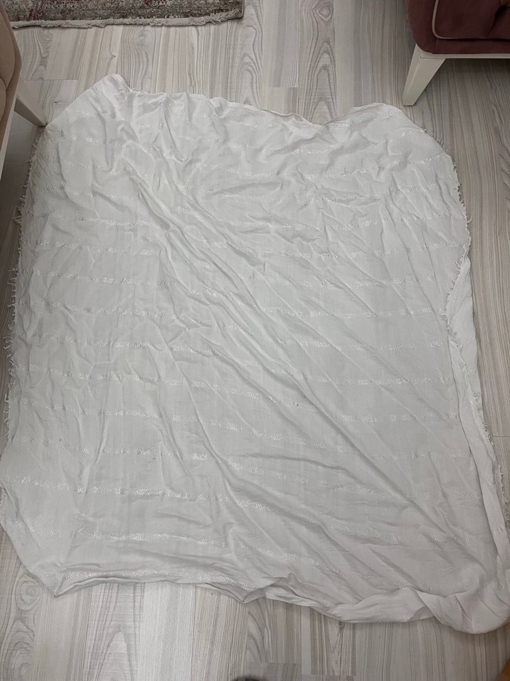 Beyaz Düz koltuk örtüsü - Görsel 5