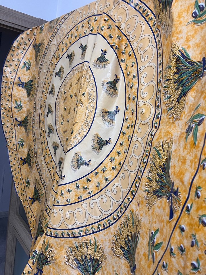 Bohem Tarzı Parlak Camel Desenli Masa Örtüsü - Görsel 4