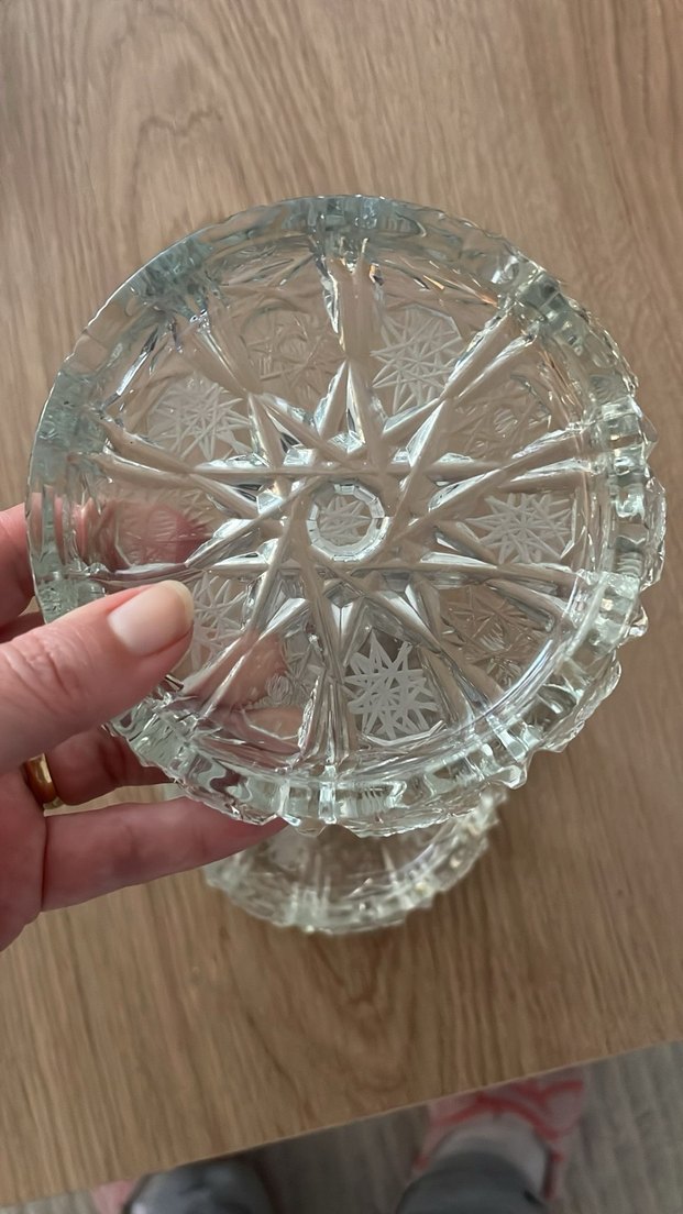 Nakışlı Vintage Cam Tabak Seti - Görsel 3