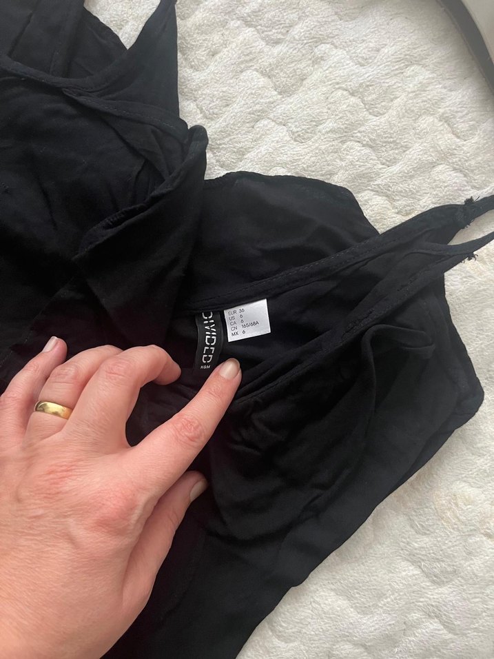 Kadın Siyah Keten V Yakalı Uzun Tulum - Görsel 3