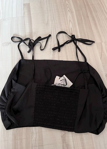 Siyah İpek Görünümlü Halter Büstiyer - Görsel 3