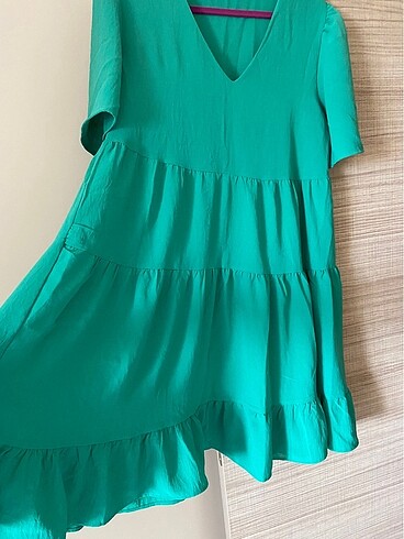 m Beden yeşil Renk Yazlık elbise