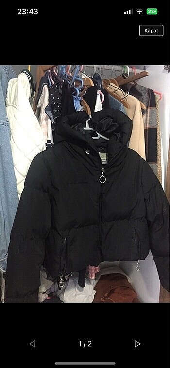 Bershka Siyah mont