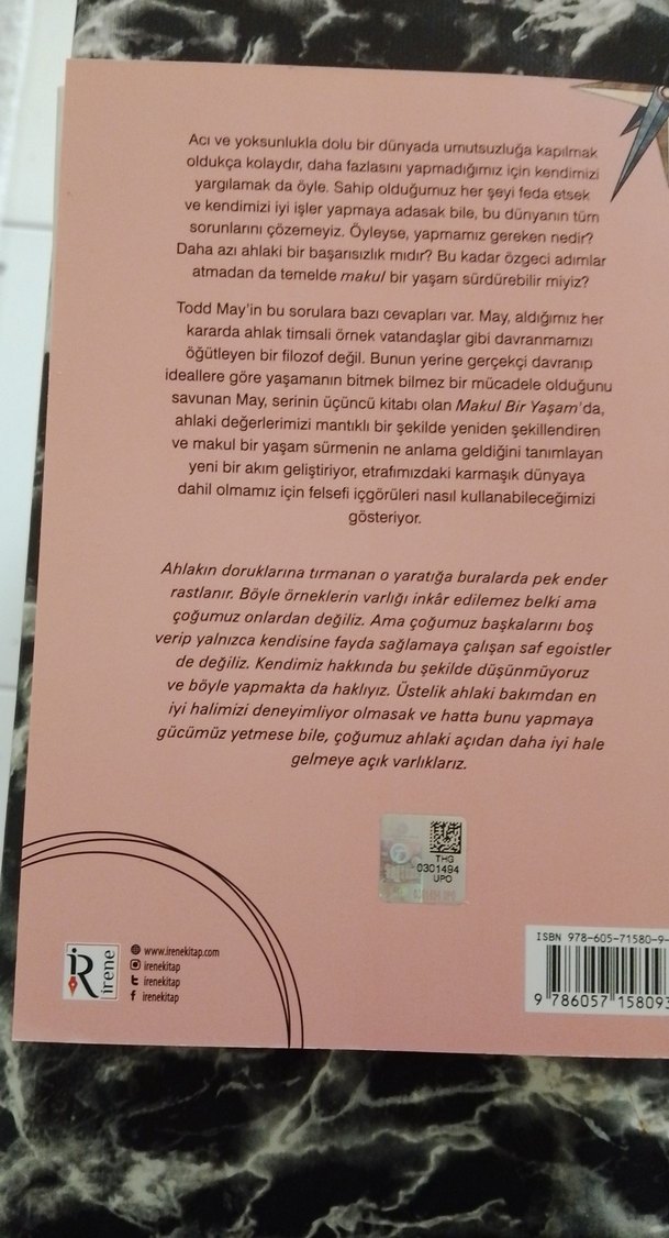 Makul Bir Yaşam - Todd May - Görsel 2