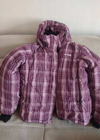 Mor Ekose Desenli unisex Kışlık kayak Montu