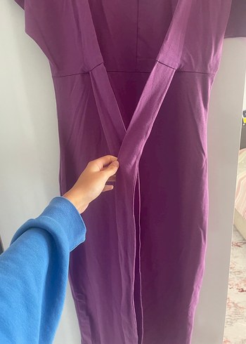 Mor Uzun Salaş Kadın Elbise - Görsel 3