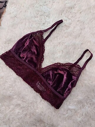 Kadife bordo bralet