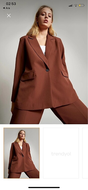 oversize kahverengi blazer