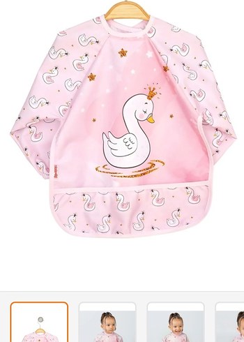 Baskılı Pembe Bebek Önlüğü