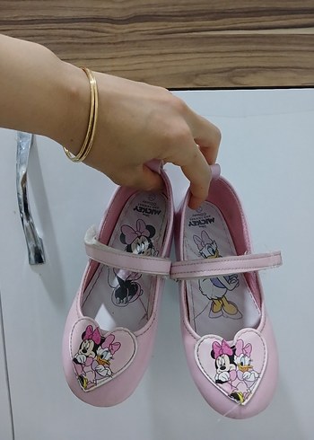 LC Waikiki 28 numara Kız Çocuk Pembe beyaz Baskılı Babet Ayakkabı