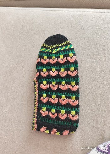 çeyizlik yün 5 şiş patik çetik - Görsel 2