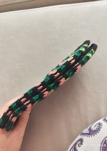 çeyizlik yün 5 şiş patik çetik - Görsel 3