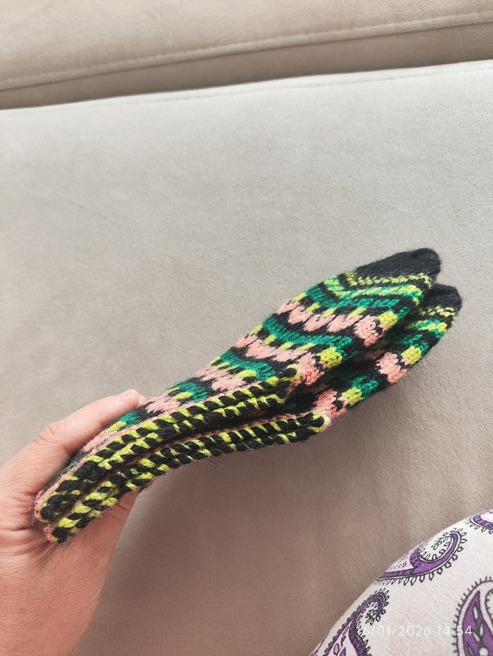 çeyizlik yün 5 şiş patik çetik - Görsel 4