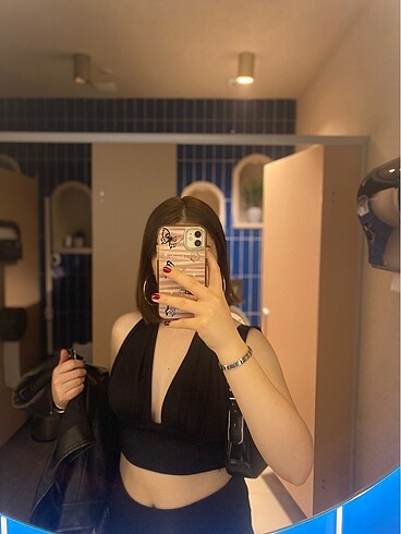 m Beden siyah Renk Crop top