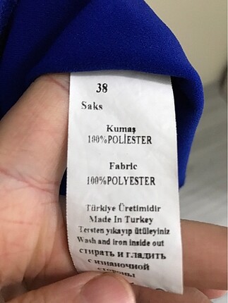 38 Beden mavi Renk Kolsuz bluz