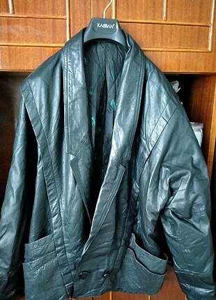 Oversize Vintage Deri Ceket