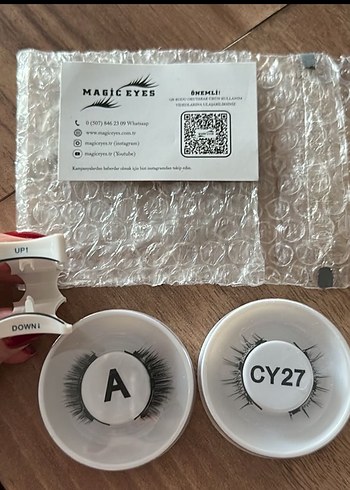 Magic Eyes Gri Beyaz Takma Kirpik CY27