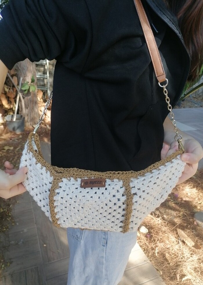 Kağıt ip çapraz çanta.  - Görsel 3