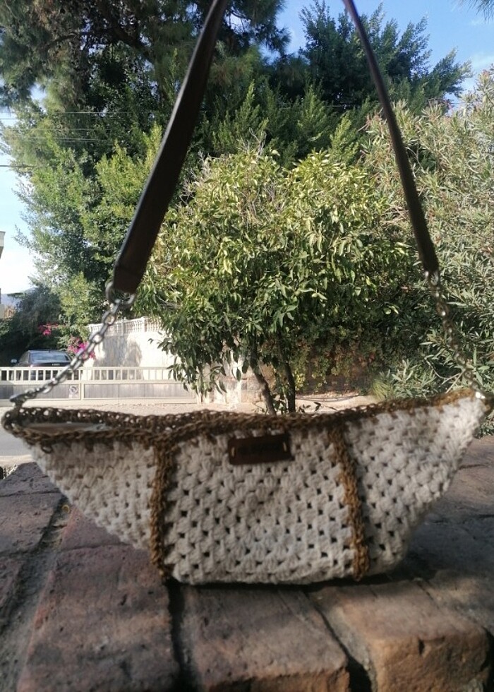 Kağıt ip çapraz çanta.  - Görsel 4