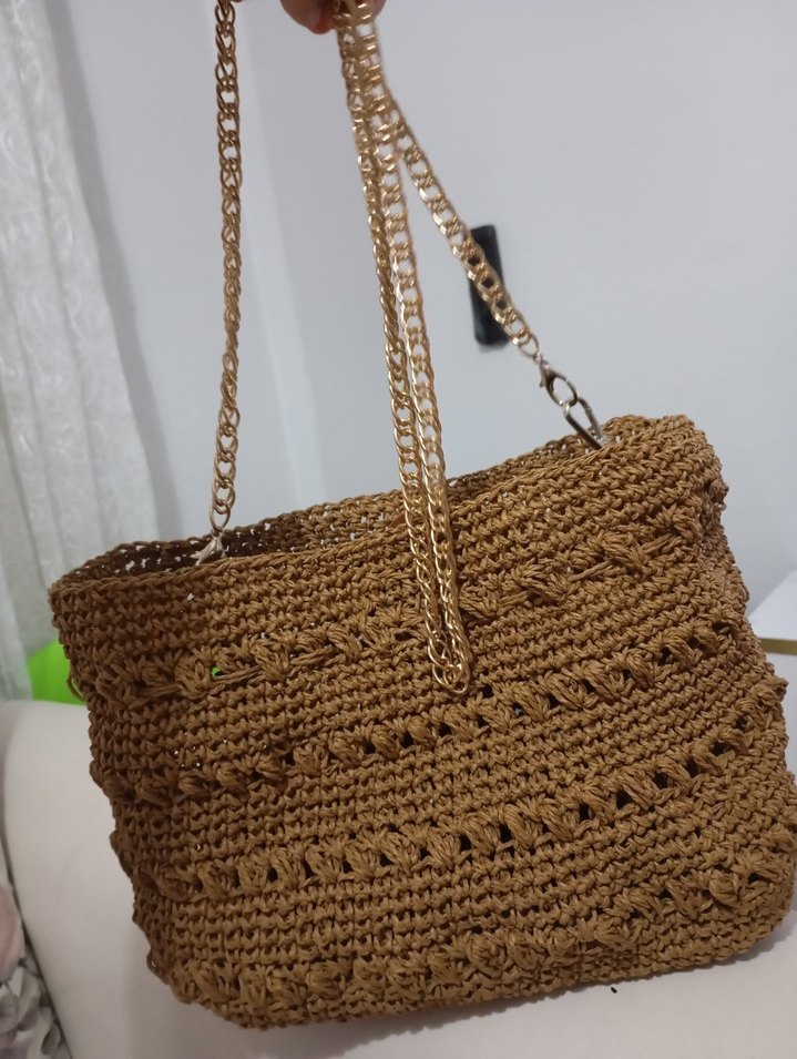 hasır Örgü El Çantası - Görsel 3