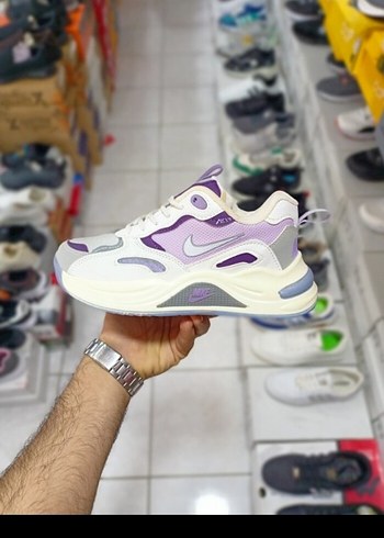 Mor Bağcıklı Spor Stiletto Topuklu Kadın Spor Ayakkabı - Görsel 2