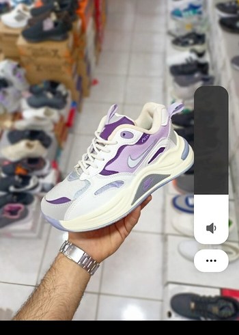 Mor Bağcıklı Spor Stiletto Topuklu Kadın Spor Ayakkabı - Görsel 3