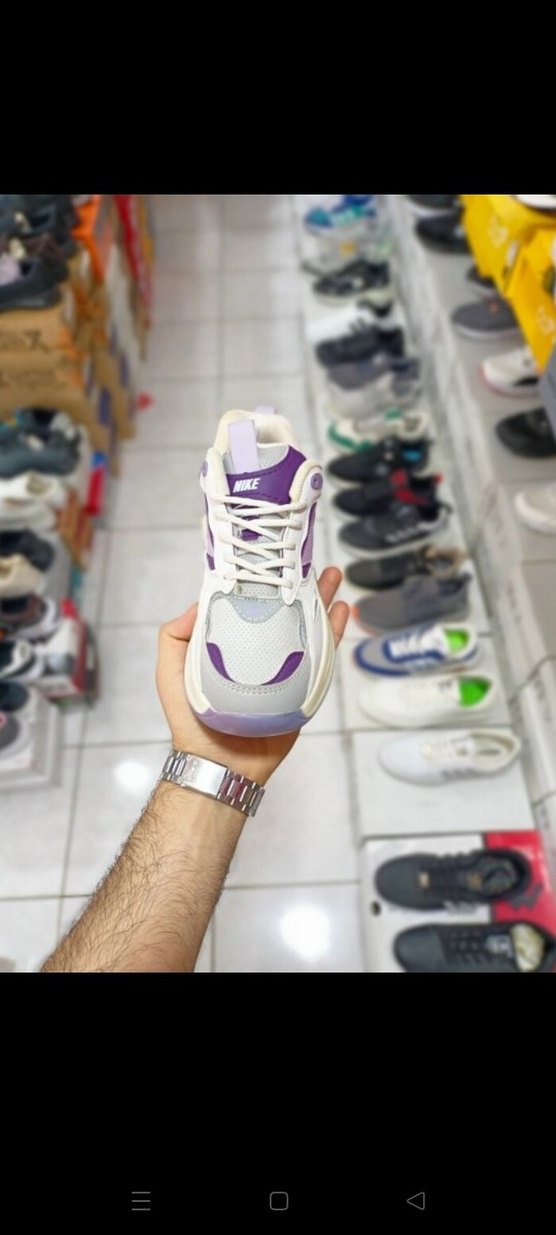 Mor Bağcıklı Spor Stiletto Topuklu Kadın Spor Ayakkabı - Görsel 4