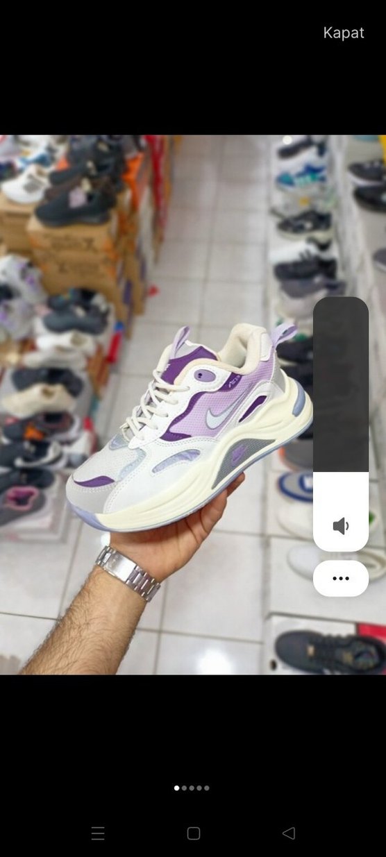 Mor Bağcıklı Spor Stiletto Topuklu Kadın Spor Ayakkabı - Görsel 3