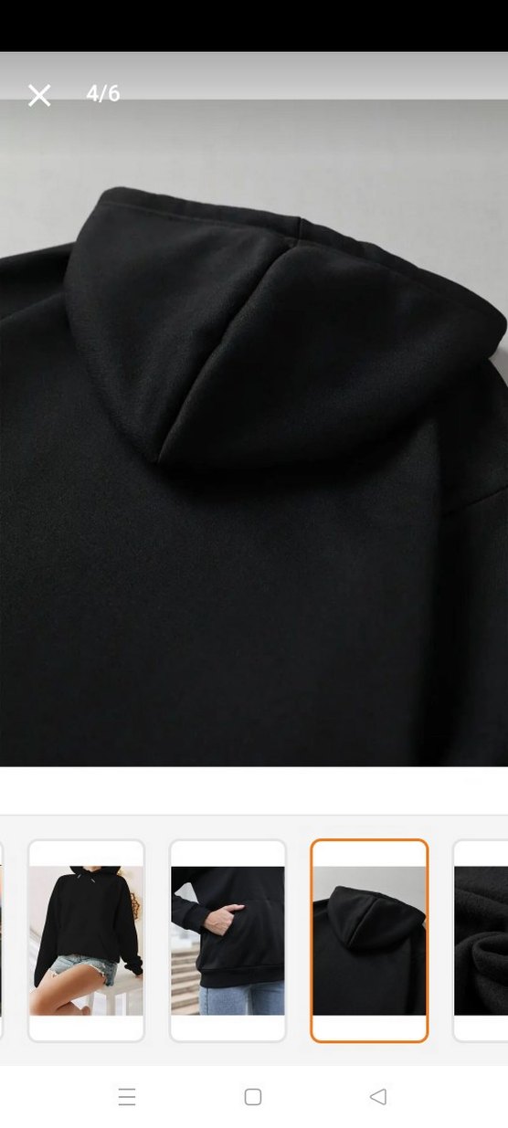 Siyah Baskılı Kadın Sweatshirt - Görsel 4