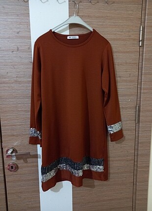 Pullu tunik L beden hardal
