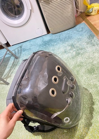 Siyah Taşınabilir Kedi Taşıma Kabı - Görsel 6