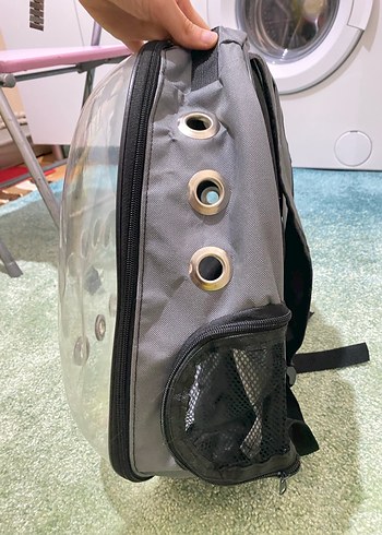 Siyah Taşınabilir Kedi Taşıma Kabı - Görsel 3