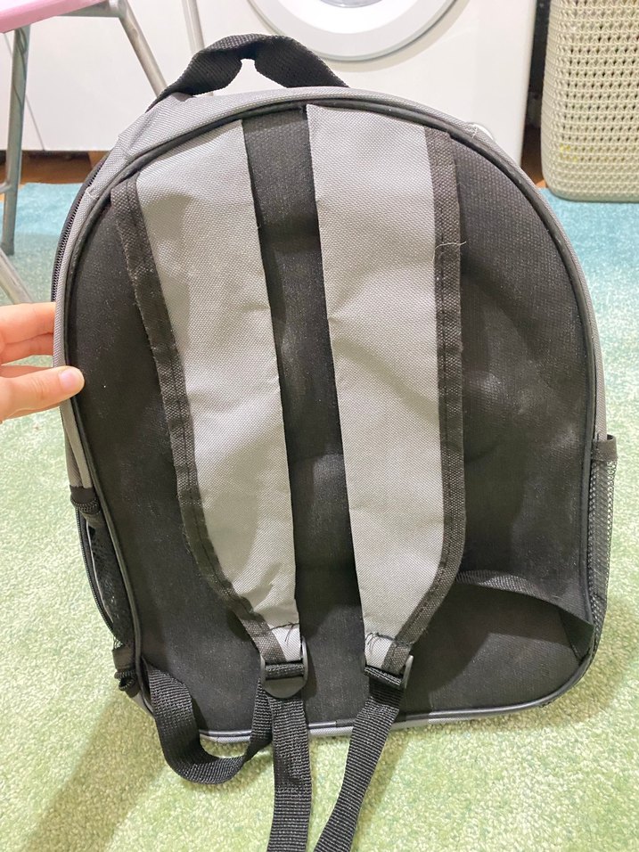 Siyah Taşınabilir Kedi Taşıma Kabı - Görsel 4