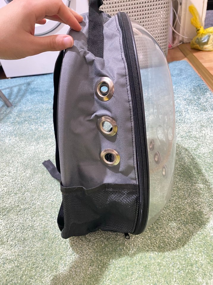 Siyah Taşınabilir Kedi Taşıma Kabı - Görsel 2