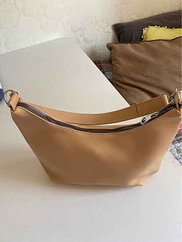 Nude ten rengi omuz çantası - Görsel 4