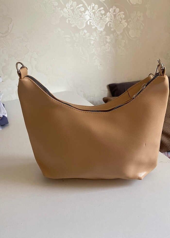 Nude ten rengi omuz çantası - Görsel 3