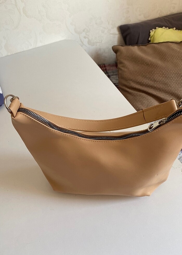 Nude ten rengi omuz çantası - Görsel 4