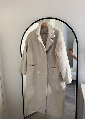 Zara Bej Oversize Kruvaze Kaban