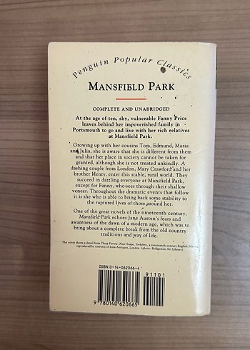 Mansfield Park - Jane Austen - Görsel 2