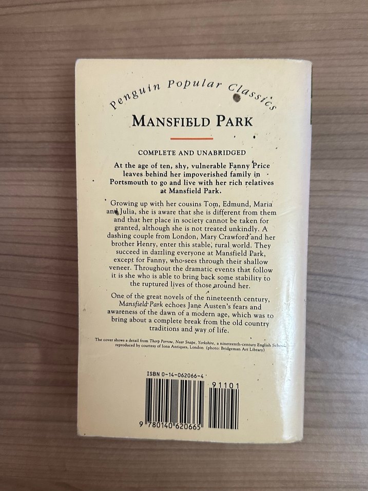 Mansfield Park - Jane Austen - Görsel 2