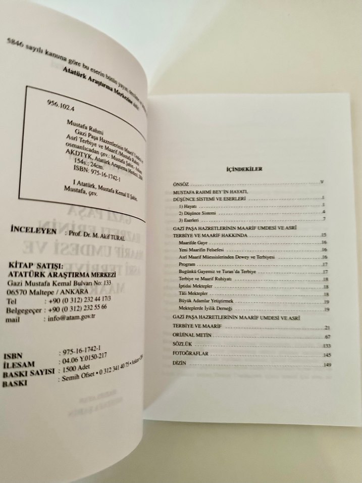 Gazi Paşa Hazretlerinin Maarif Ümûresi Kitabı - Görsel 3