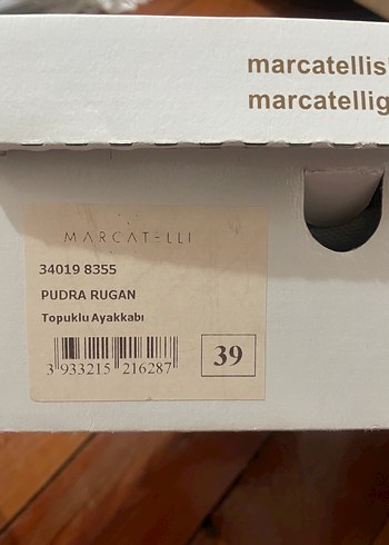 39 Beden ten rengi Renk Marcatelli Pudra Rugan Topuklu Ayakkabı