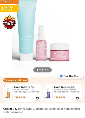 Diğer cream co üçlü set