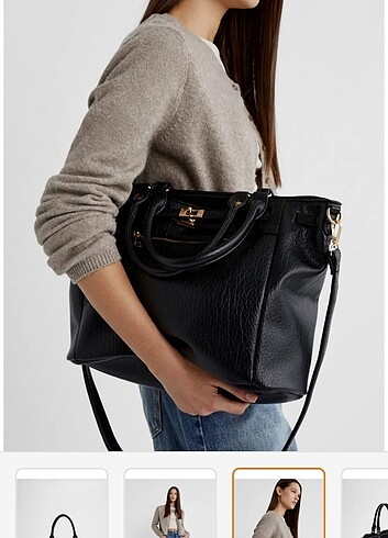 Beden siyah Renk stradivarius kemerli canta