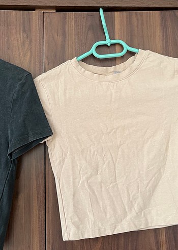 H&M Bej Mini Kadın Tişört