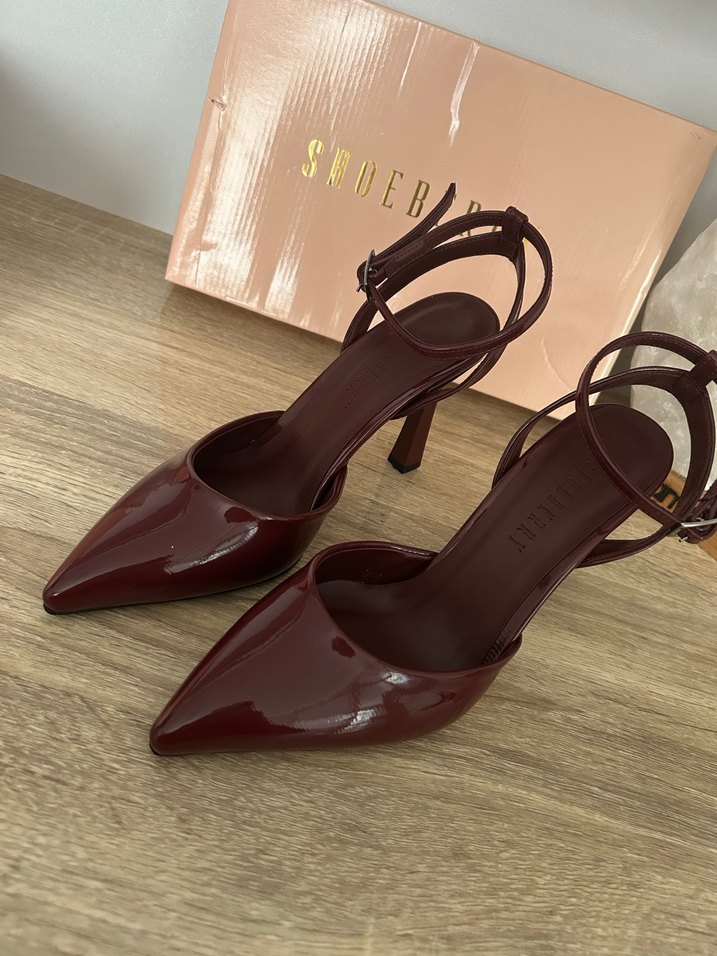 Shoeberry Bordo Stiletto Topuklu Kadın Ayakkabı - Görsel 4