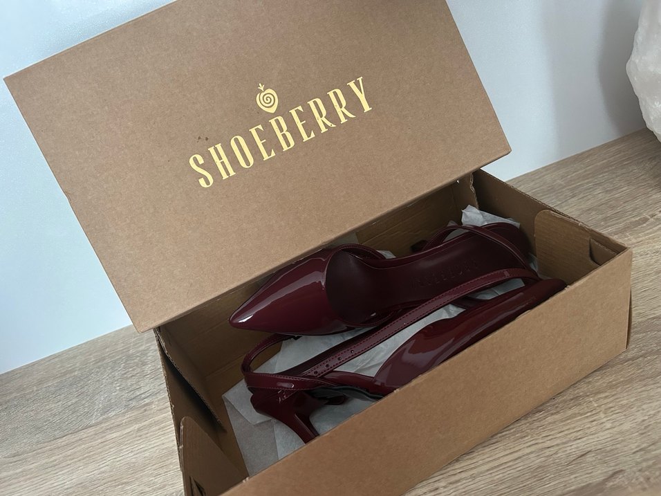 Shoeberry Bordo Rugan Stiletto Kadın Ayakkabı - Görsel 3